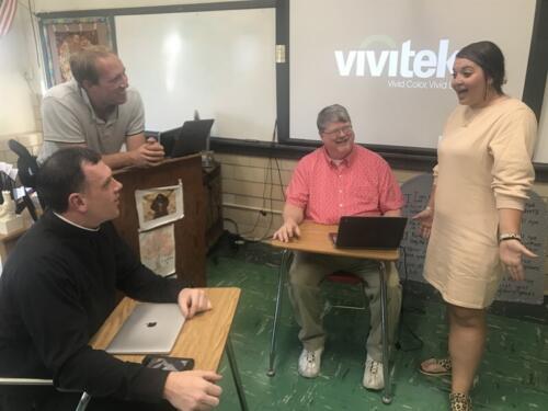 Fr. Behm & Religion Teacher